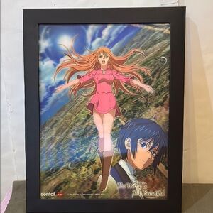 Black Framed 3D Anime Art Print